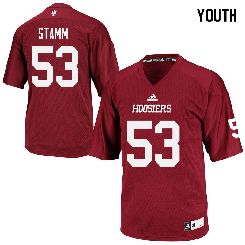 Youth #53 Andrew Stamm Indiana Hoosiers College Football Jerseys Sale-Crimson